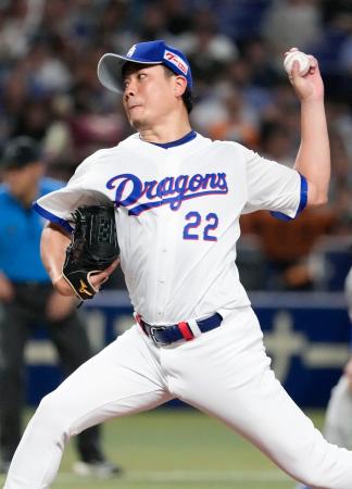 巨人戦に先発した中日・大野＝バンテリンドーム