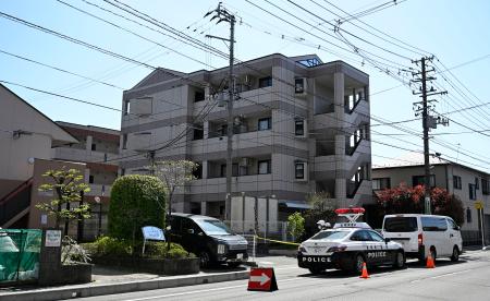 ４月、クマがとどまった仙台市青葉区の住宅街