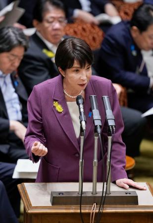 参院決算委で答弁する高市首相＝６日午後