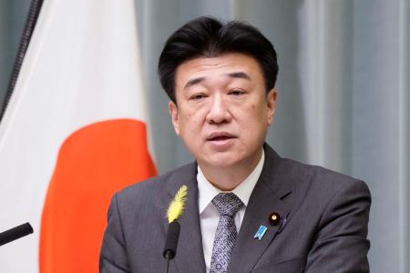 記者会見する木原官房長官＝６日午後、首相官邸
