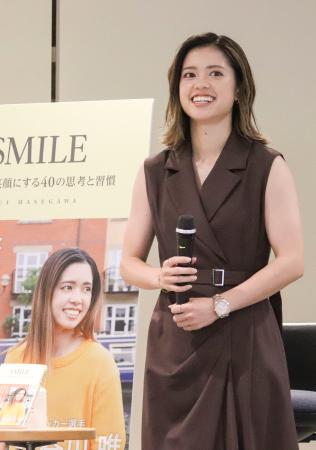 　出版イベントに臨むサッカー女子日本代表の長谷川唯＝１１日、東京都品川区