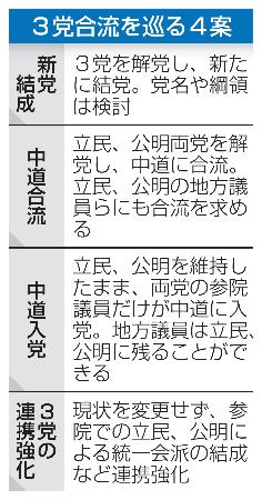 3党合流を巡る4案