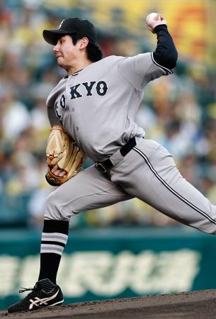 ６回１失点と好投した巨人・竹丸＝甲子園