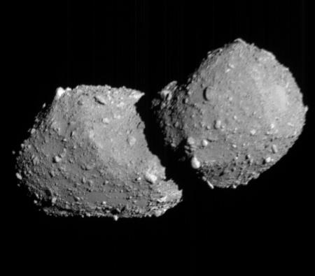 探査機はやぶさ２が日本時間の５日午後６時半ごろに撮影した小惑星トリフネの画像（ＪＡＸＡ、東京大、千葉工業大、東京科学大、産業技術総合研究所、パリ天文台、カナリア天体物理研究所提供）