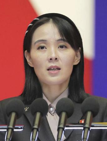北朝鮮の金与正朝鮮労働党総務部長(朝鮮通信=共同)