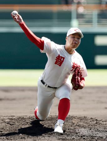 社戦に先発した智弁和歌山・和気＝甲子園