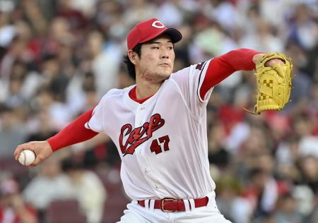 阪神戦に先発した広島・斉藤優＝マツダ