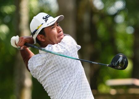 第３ラウンド、通算７アンダーで６位の松山英樹＝ＴＰＣサウスウインド（共同）