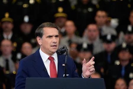 ブランチ米司法長官=14日、米ニューヨーク(AP=共同)