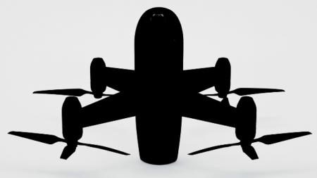 三菱重工業が試作した迎撃ドローンのイメージ（同社提供）