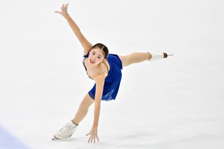 女子ＳＰ　演技する住吉りをん＝東京辰巳アイスアリーナ