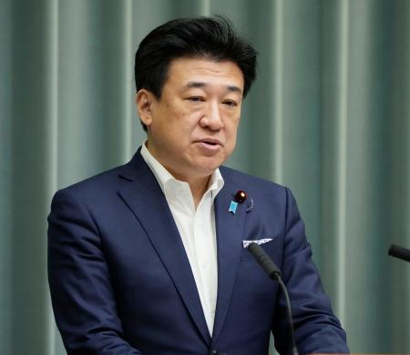 記者会見する木原官房長官＝２６日午前、首相官邸
