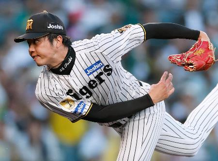 巨人戦に先発した阪神・才木＝甲子園