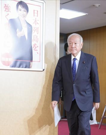 自民党の鈴木幹事長＝７月、東京・永田町の党本部