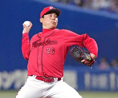 中日戦に先発した広島・栗林＝バンテリンドーム