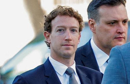 米ＩＴ大手メタのザッカーバーグＣＥＯ＝２月、米ロサンゼルス（ロイター＝共同）