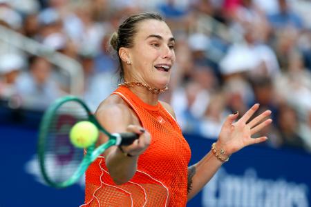 女子シングルスで６年連続の４強入りを果たしたアリーナ・サバレンカ＝ニューヨーク（ゲッティ＝共同）