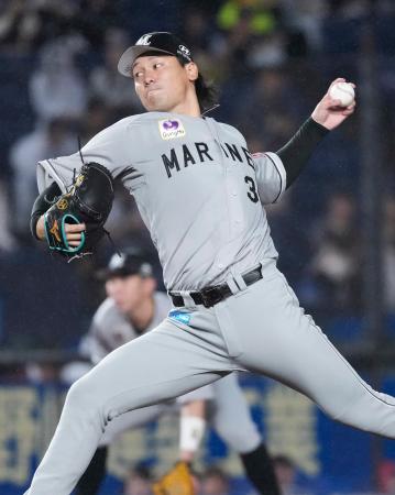 楽天戦に先発したロッテ・高野脩＝ＺＯＺＯマリン