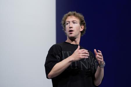 米メタのマーク・ザッカーバーグＣＥＯ＝２０２４年９月、米カリフォルニア州メンローパーク（ＡＰ＝共同）