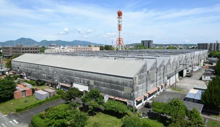 陸自健軍駐屯地に残る旧日本軍の爆撃機組立工場＝２０２６年、熊本市（健軍駐屯地提供）