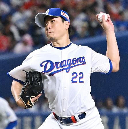 広島戦に先発した中日・大野＝バンテリンドーム