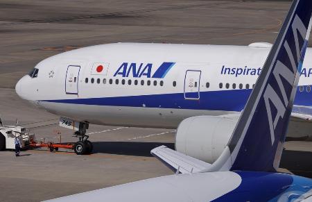全日本空輸の航空機=羽田空港