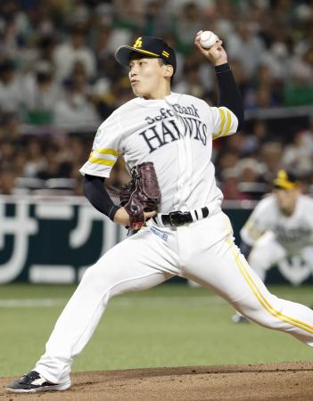 日本ハム戦に先発したソフトバンク・前田悠=みずほペイペイドーム