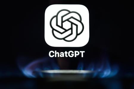 米オープンＡＩのチャットＧＰＴのロゴ（ゲッティ＝共同）