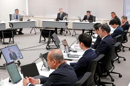 原子力規制委の定例会合=28日午前、東京都港区